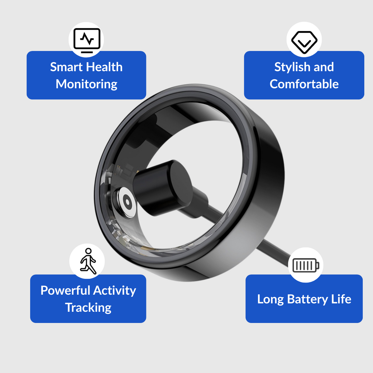 TFP Smart Ring, Sleep Tracker, Activity & Fitness Tracker, Blood Oxygen Tracker