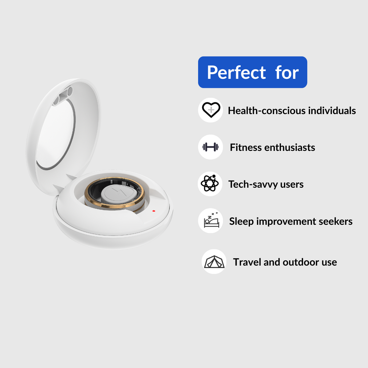 TFP Smart Ring, Sleep Tracker, Activity & Fitness Tracker, Blood Oxygen Tracker