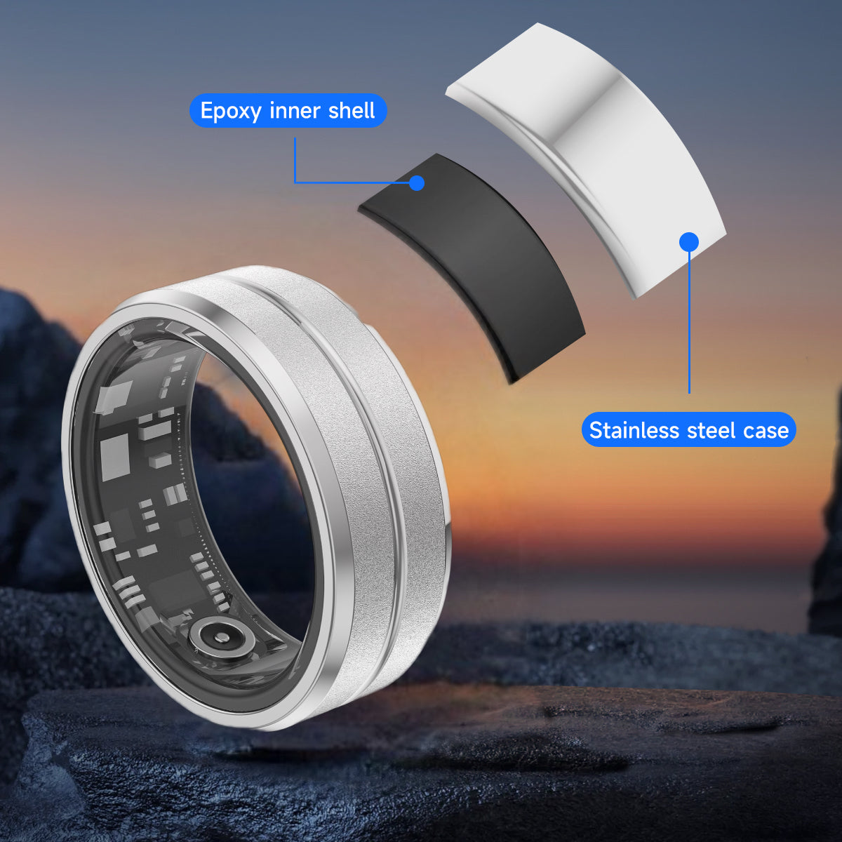 TFP Smart Ring, Sleep Tracker, Activity & Fitness Tracker, Blood Oxygen Tracker