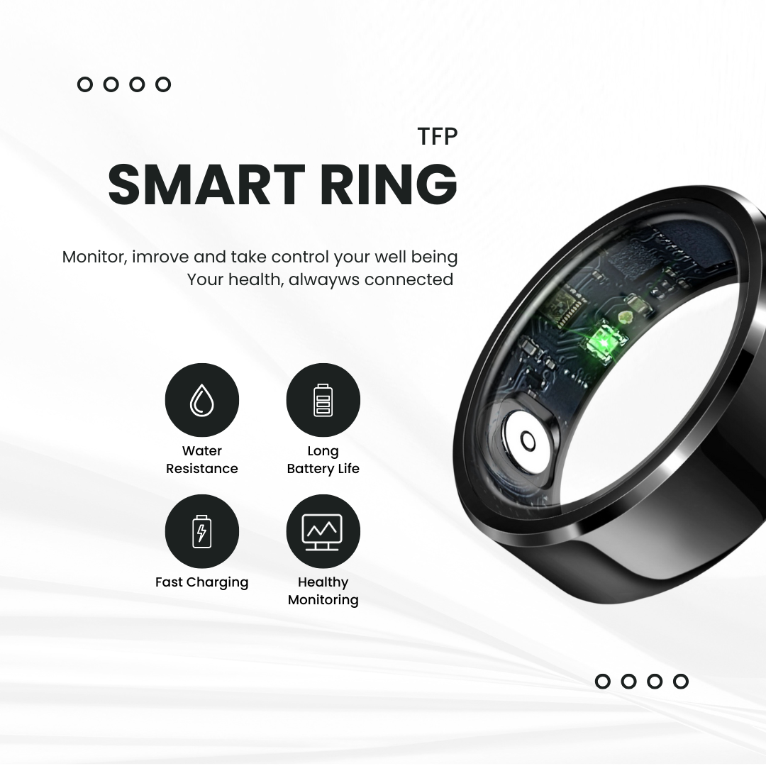 TFP Smart Ring, Sleep Tracker, Activity & Fitness Tracker, Blood Oxygen Tracker