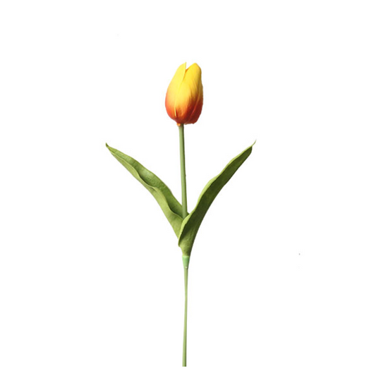 PU Real Touch Single Tulip with leaf