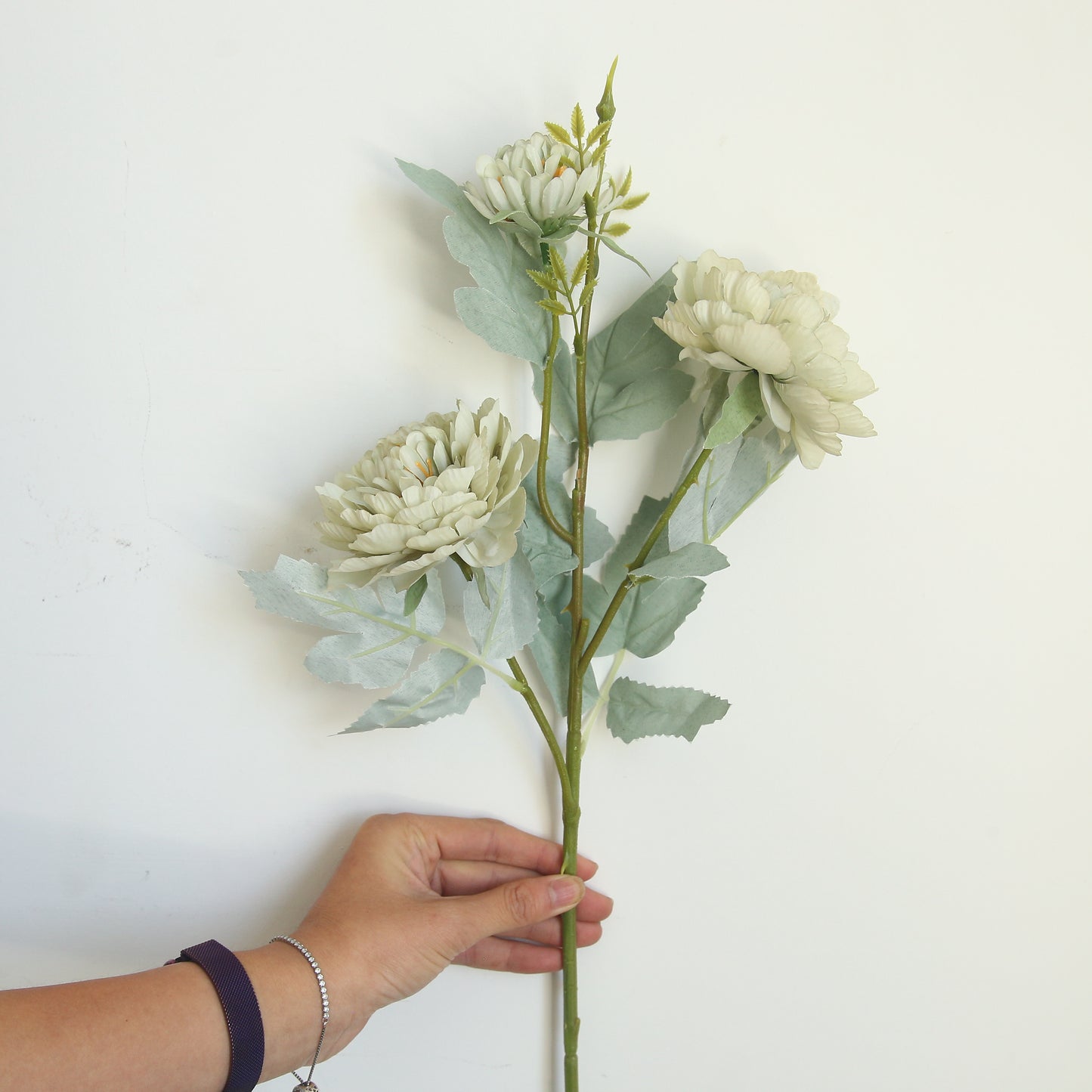 Real Touch three Peony Flowers