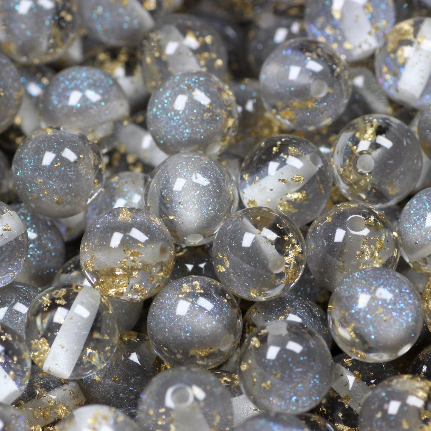 【Resin Beads Mix】Gold leaf Beads Mix/Resin DIY Supplies