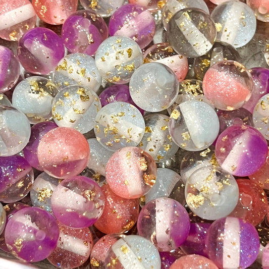 【Resin Beads Mix】Gold leaf Beads Mix/Resin DIY Supplies