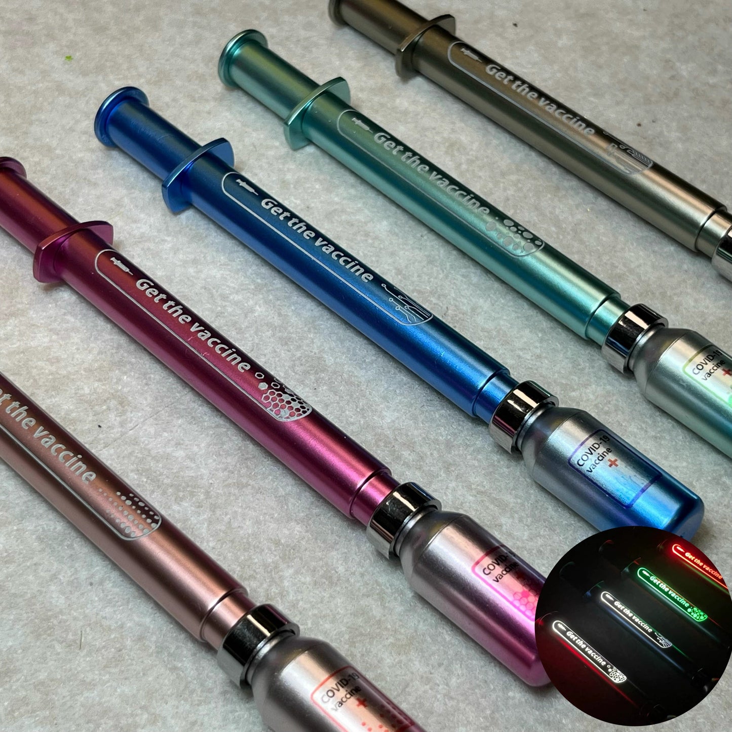 【DIY Pen】Led Vaccine Pen/Metallic DIY Supplies