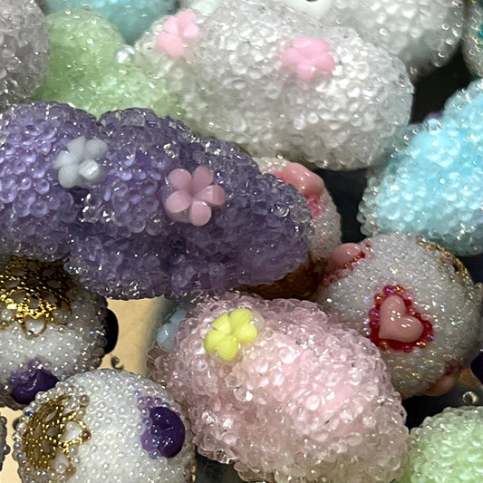 【Bubble Beads Mix】'Sugar Blossom'/Resin DIY Supplies