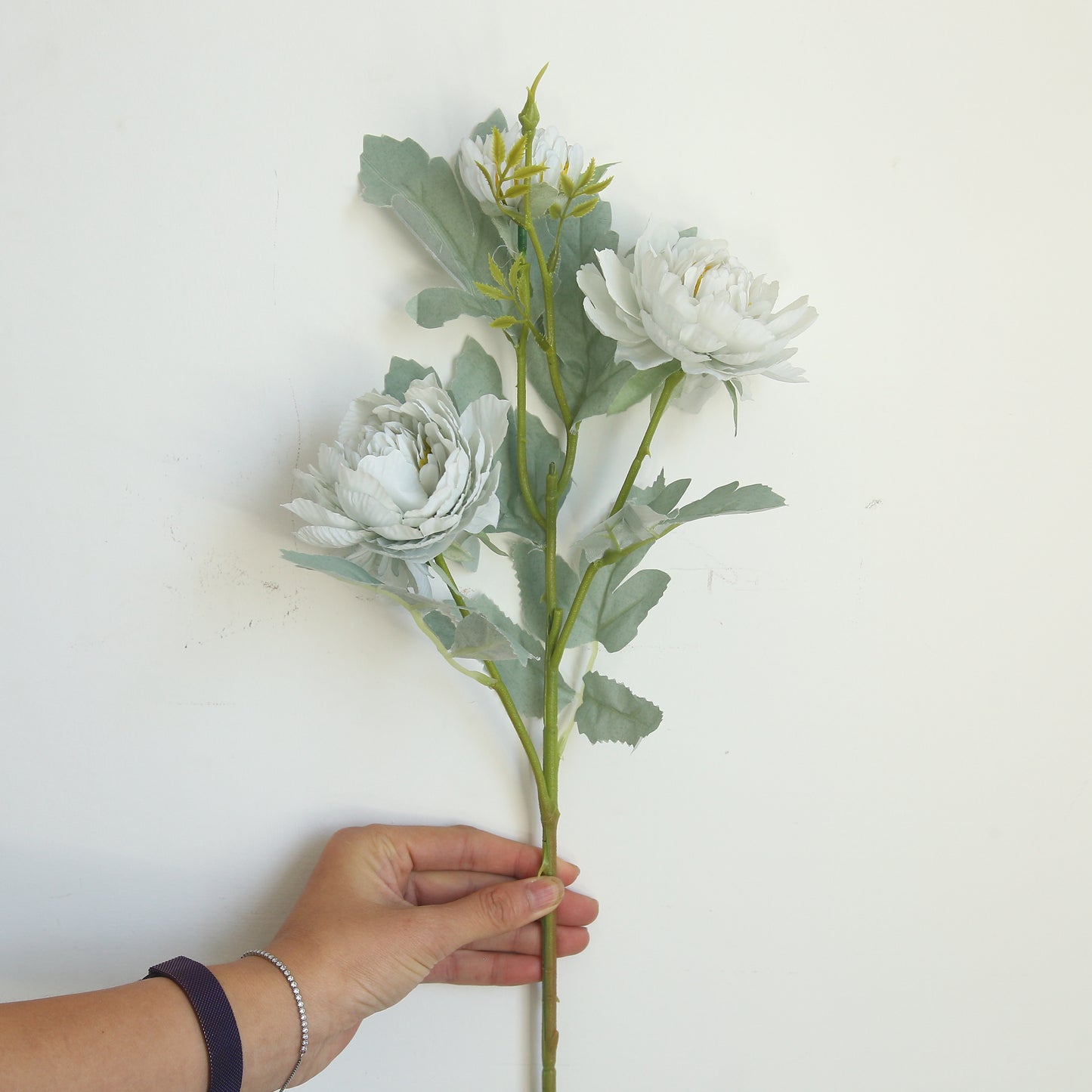 Real Touch three Peony Flowers